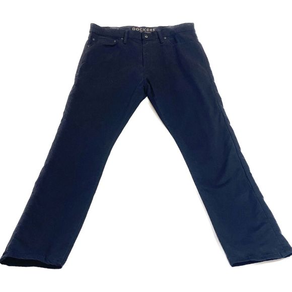 DOCKERS Alpha Khaki Black Slim Fit Supreme Flex Chino Men's Size Pants 34x29 - Picture 2 of 12